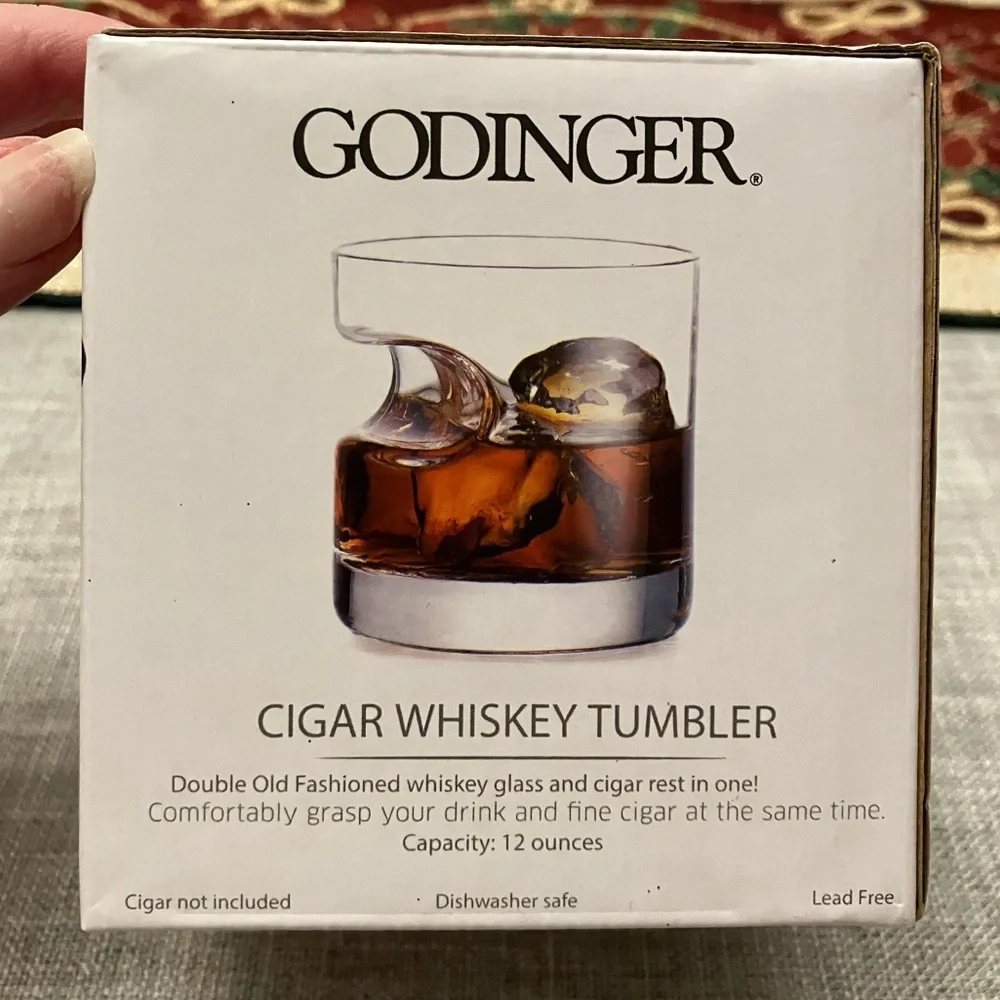 Cigar Whiskey Tumbler, 12 oz capacity, Godinger